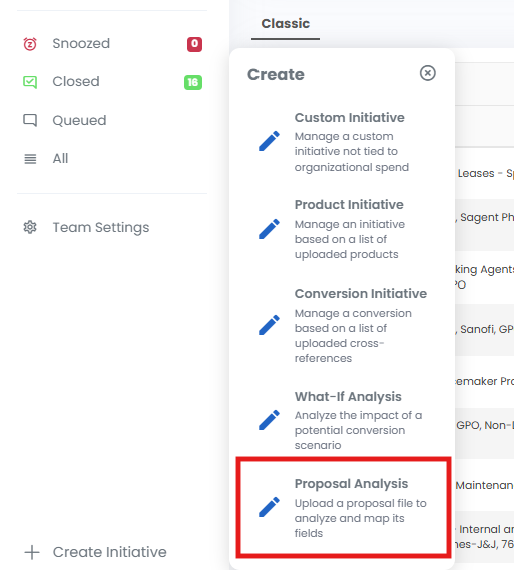 Start Proposal Analysis
