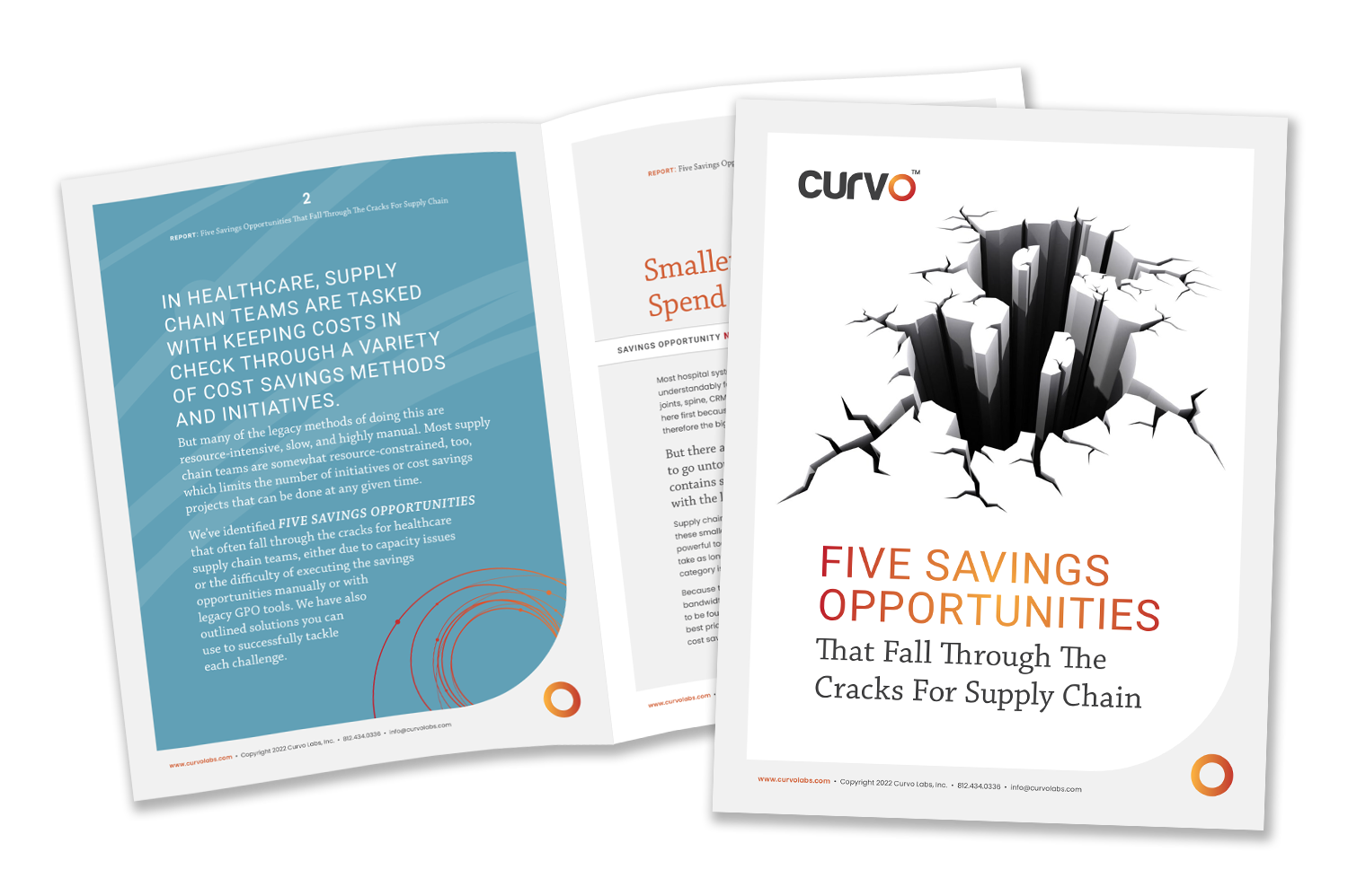 Curvo - 5 Savings Opportunities That Fall Through The Cracks for Supply Chain - Report - mockup